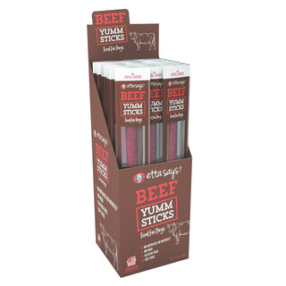 Etta Says! Beef YUMM Sticks Dog Treats, Case of 24 Meat Sticks