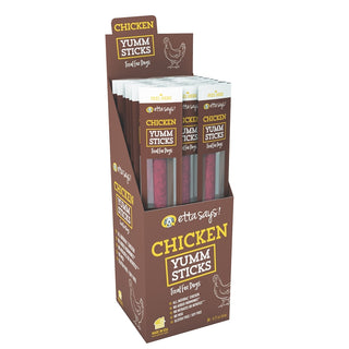 Etta Says! YUMM Sticks Chicken Recipe Dog Treats, Case of 24 Meat Sticks