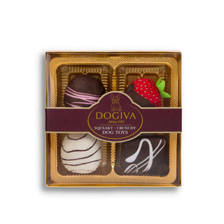 fabdog Foodies Dogiva Box of Chocolates Dog Toys