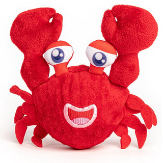 fabdog Faball Crab Plush Squeaker Dog Toy, Large