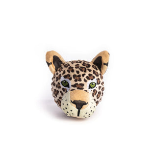 fabdog Faball Leopard Plush Squeaker Dog Toy, Small