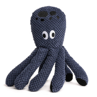 fabdog&#174; Floppy Blue Octopus Plush Squeaker Dog Toy, Large