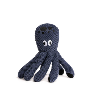 fabdog&#174; Floppy Blue Octopus Plush Squeaker Dog Toy, Small