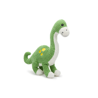 fabdog Floppy Brontosaurus Dinosaur Plush Squeaky Dog Toy, Small