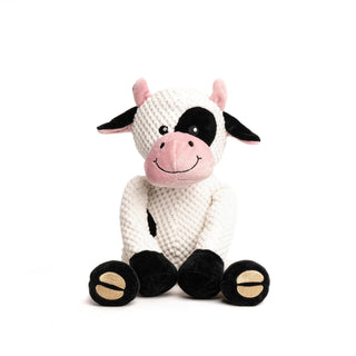 fabdog Floppy Cow Plush Squeaky Dog Toy, Small