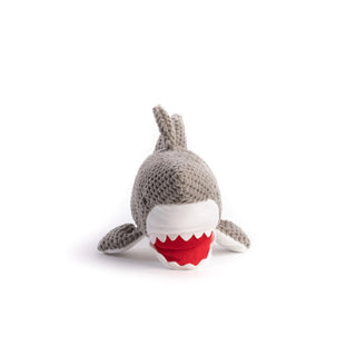 fabdog Floppy Shark Plush Squeaky Dog Toy, Small