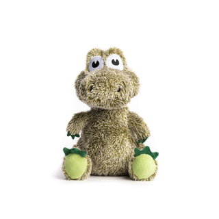 fabdog Fluffy Alligator Plush Squeaky Dog Toy, Small