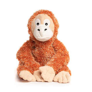 fabdog Fluffy Orangutan Plush Squeaky Dog Toy, Large