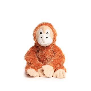 fabdog Fluffy Orangutan Plush Squeaky Dog Toy, Small