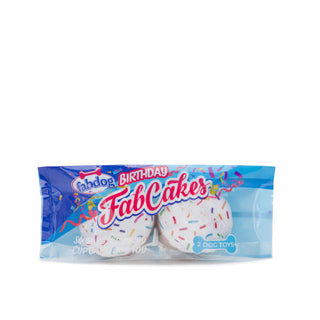 fabdog Foodies Birthday FabCakes Dog Toys, 3-Pack