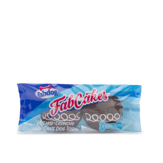 fabdog Foodies Chocolate FabCakes Dog Toys, 3-Pack