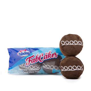 fabdog Foodies Chocolate FabCakes Dog Toys