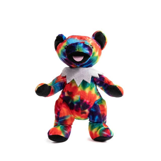 Fabdog Grateful Dead Tie Dye Dancing Bear Plush Squeaky Dog Toy, Large