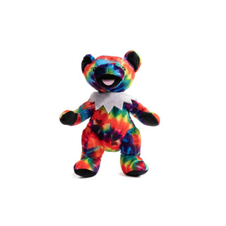 Fabdog Grateful Dead Tie Dye Dancing Bear Plush Squeaky Dog Toy, Small