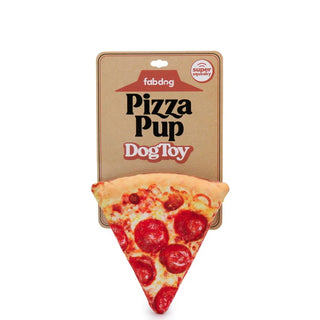 fabdog Pizza Pup Slice Squeaker Dog Toy