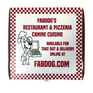 fabdog® Pizza with Box Squeaky Dog Toy