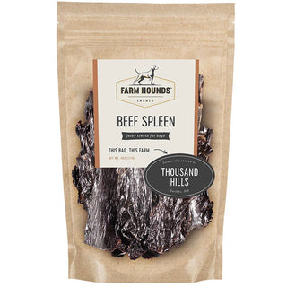 Farm Hounds Premium Beef Spleen Dog Treats, 4-oz Bag