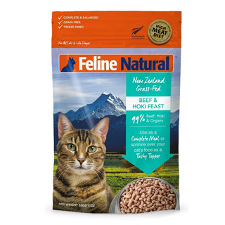 Feline Natural Beef & Hoki Feast Grain-Free Freeze-Dried Cat Food, 11-oz bag