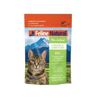 Feline Natural Chicken & Lamb Feast Pouch Cat Food, 3-oz, Case of 12