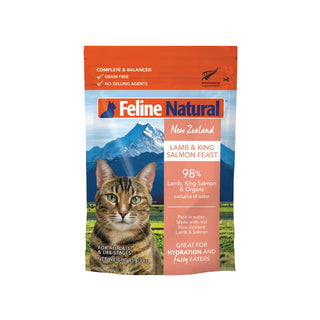 Feline Natural Lamb & King Salmon Feast Pouch Cat Food, 3-oz, Case of 12