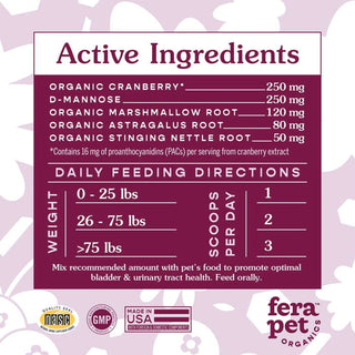 Fera Pets Bladder Support Powder for Dogs and Cats