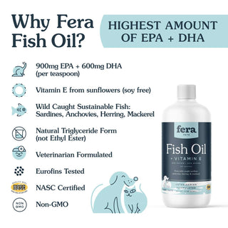 Fera Pets Fish Oil for Dogs & Cats, 16-oz