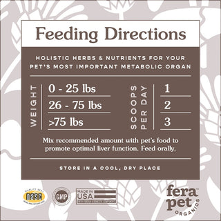 Fera Pets Liver Support Powdered Supplement for Dogs and Cats