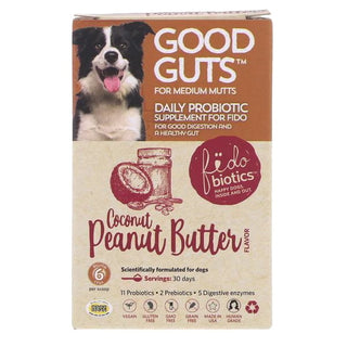 Fidobiotics Good Guts For Medium Mutts Daily Probiotic Supplement for Dogs