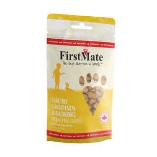 FirstMate Mini Trainers Cage Free Chicken Meal & Blueberries Dog Treats, 8-oz Bag