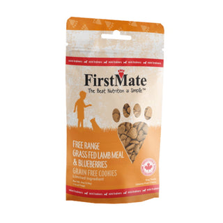 FirstMate Mini Trainers Grass Fed Lamb Meal & Blueberries Dog Treats, 8-oz Bag