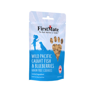 FirstMate Wild Pacific Caught Fish & Blueberries Dog Treats, 8-oz Bag