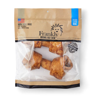 Frankly Pet USA 100% Collagen Rawhide Alternative Chew for Dogs, 2 Pack Medium, Chicken Flavored