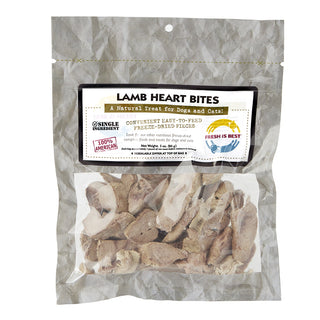 Fresh is Best Freeze-Dried Lamb Heart Bites Dog & Cat Treats, 3-oz Bag