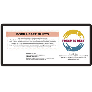 Fresh is Best Freeze-Dried Pork Heart Fillets Dog & Cat Treats, 3-oz Bag