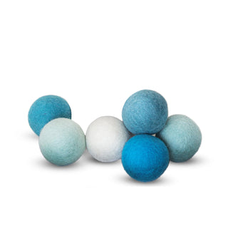 FriendSheep Blue Ocean Wool Ball Dog Toys, Set of 6 Balls