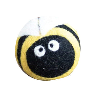 FriendSheep Busy Bee Wool Ball Dog Toy, 3-Inch