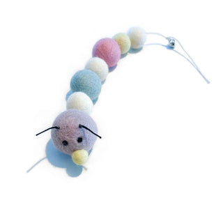 FriendSheep Candy Kat the Caterpillar Wool Cat or Tiny Breed Dog Toy