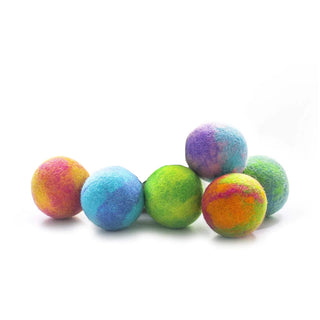 FriendSheep Galaxy Wool Ball Dog Toys, Set of 6 Balls