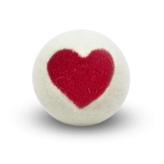 FriendSheep One Love Heart Wool Ball Dog Toy, 3-Inch