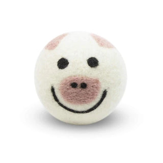 FriendSheep Pig Wool Ball Dog Toy, 3-Inch