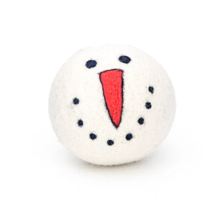 FriendSheep Snowman Wool Ball Dog Toy, 3-Inch