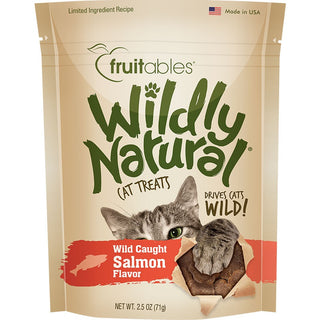 Fruitables Wildly Natural Wild Caught Salmon Flavor Cat Treats, 2.5-oz bag