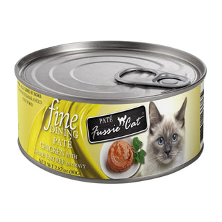 Fussie Cat Fine Dining Pate Chicken with Lamb Entree in Gravy Wet Cat Food, 2.82-oz, Case of 24