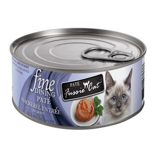 Fussie Cat Fine Dining Pate Mackerel Entree in Gravy Wet Cat Food, 2.82-oz, Case of 24