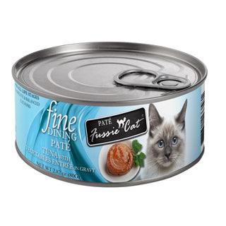 Fussie Cat Fine Dining Pate Tuna with Vegetables Wet Cat Food, 2.82-oz, Case of 24