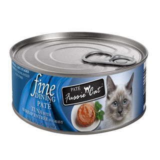 Fussie Cat Fine Dining Pate Tuna with Shrimp Wet Cat Food, 2.82-oz, Case of 24