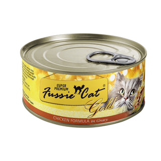 Fussie Cat Super Premium Gold Chicken in Gravy Cat Food, 5.5-oz, Case of 24