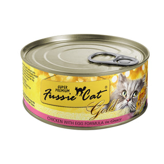 Fussie Cat Super Premium Gold Chicken with Egg in Gravy Cat Food, 2.82-oz, Case of 24