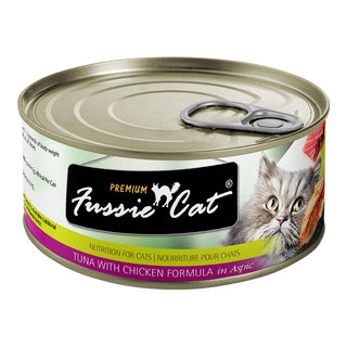 Fussie Cat Tuna With Chicken In Aspic Canned Cat Food, 5.5-oz, Case of 24