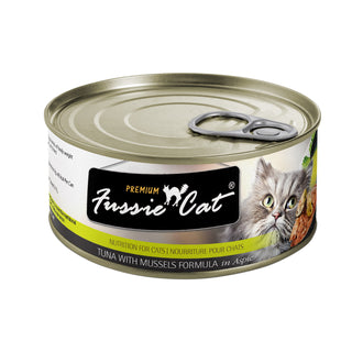 Fussie Cat Tuna With Mussels Formula In Aspic Canned Cat Food, 2.82-oz, Case of 24